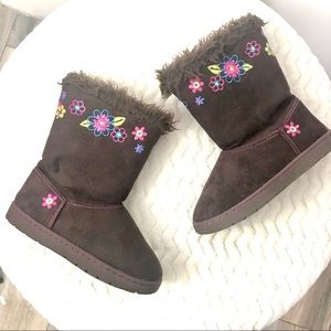 Rampage Lil Bridget girls boots faux fur size 11m